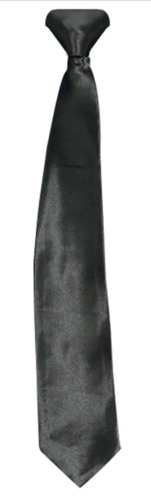 black shiny tie