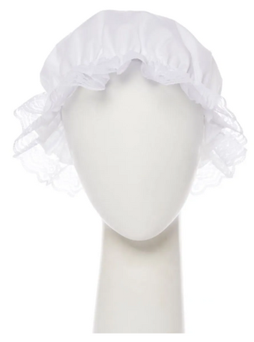 White Victorian Mob Hat