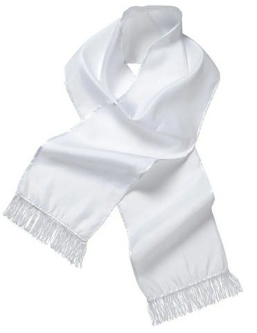 White Satin Scarf