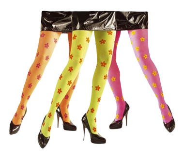 Pantyhose Neon Flower - Pink