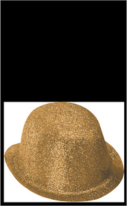 Glitter Bowler Hat Gold