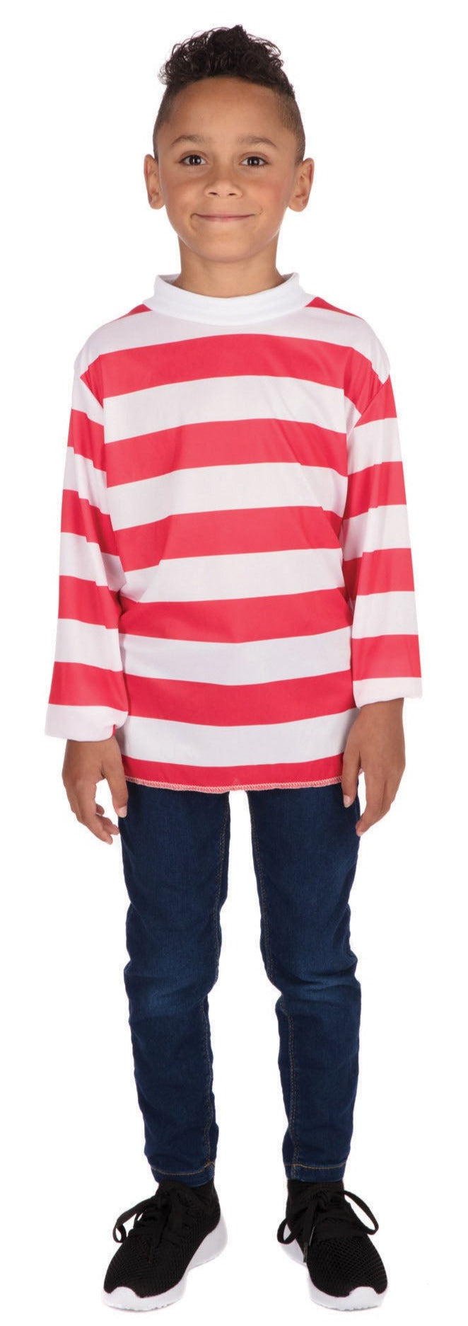 Red/White Striped Top - M