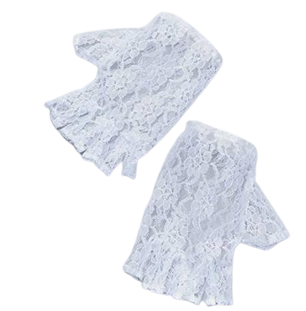 Gloves White Lace - Fingerless