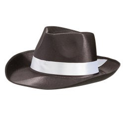 Gangster Fedora Hat - Black